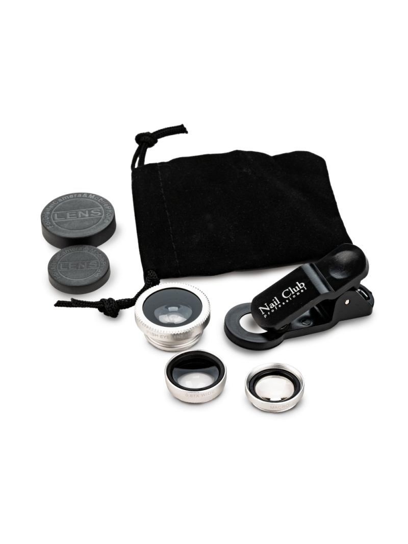 Купить макрокамеру Nail Club с серебряными металлическими объективами для смартфонов