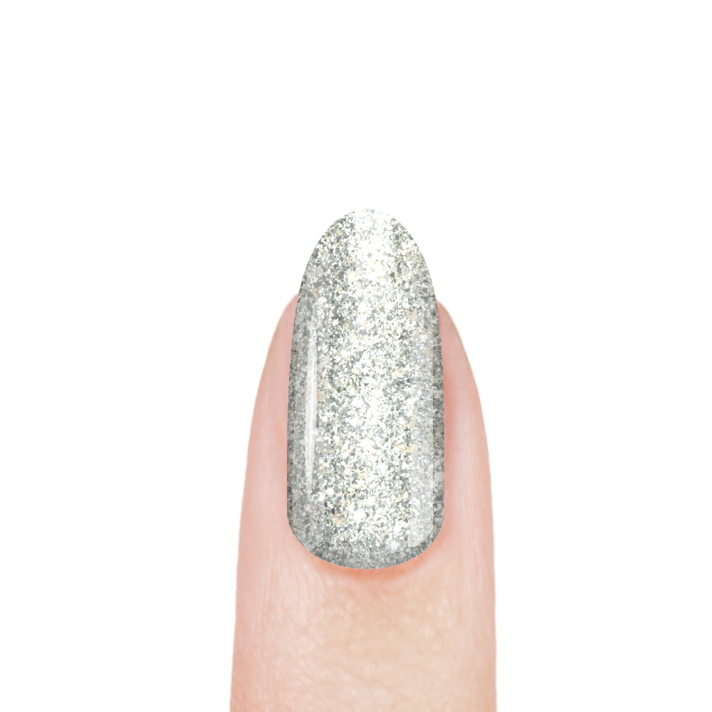 Гель-краска для ногтей с металлическими хлопьями S-01 Platinum Edition
