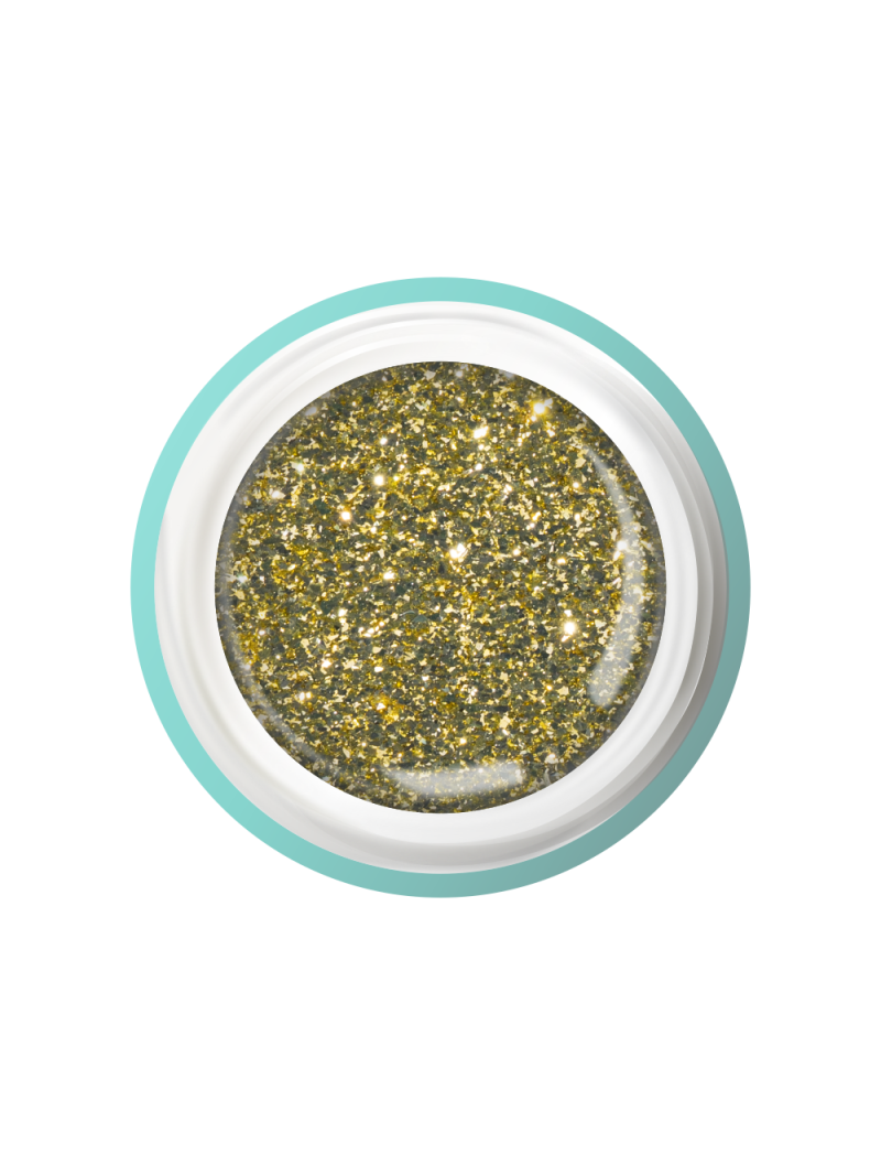 Купить гель-краску для ногтей с металлическими хлопьями S-10 18K Gold