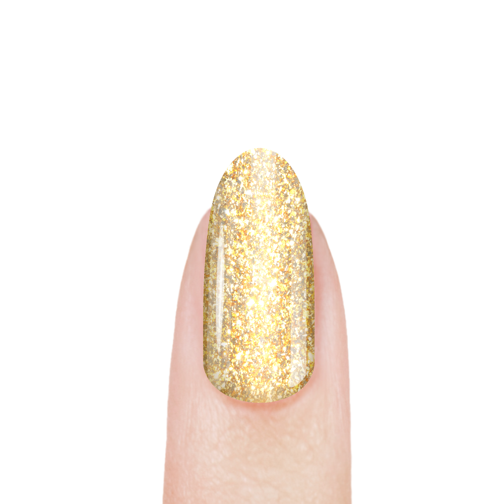 Гель-краска для ногтей с металлическими хлопьями S-11 24K Gold