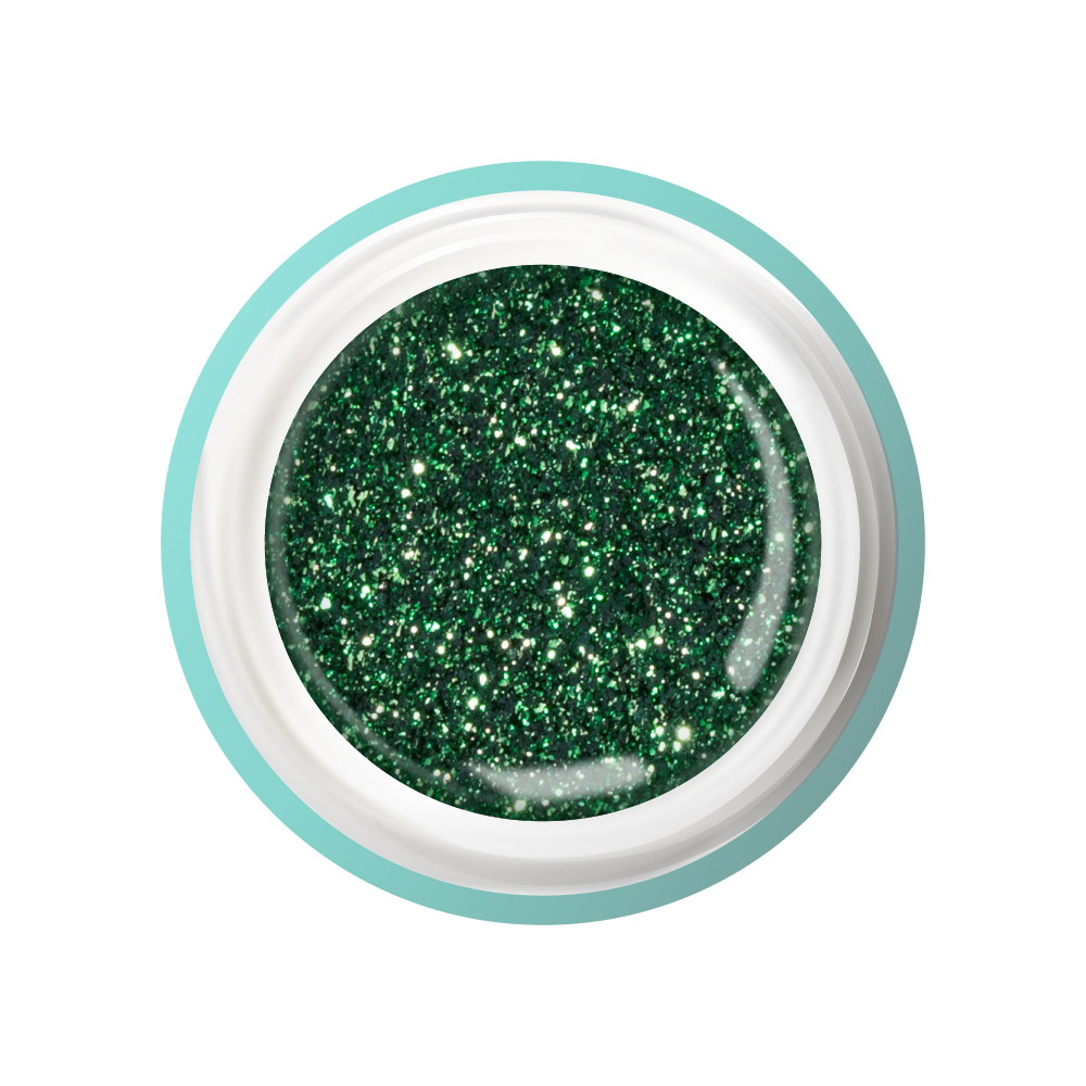 Гель-краска для ногтей с металлическими хлопьями S-22 Deluxe Emerald