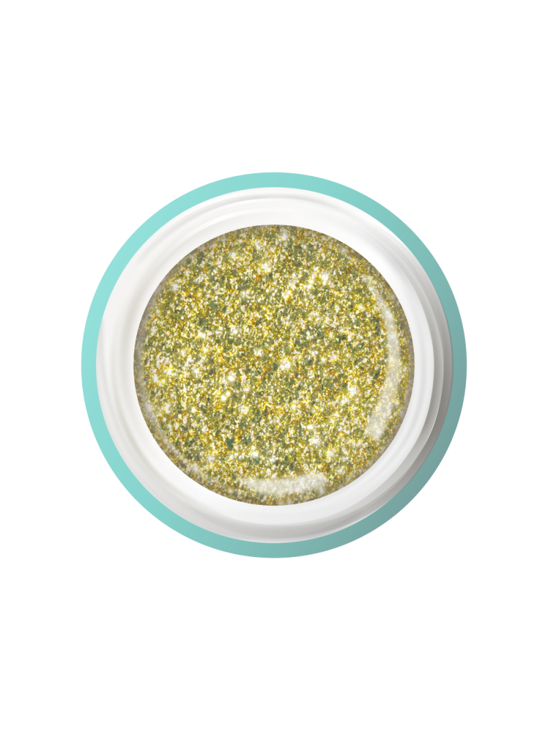 Купить гель-краску для ногтей с металлическими хлопьями S-31 Gold Liquid