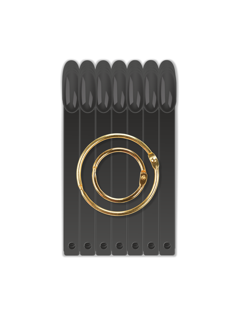 Купить для демонстрации дизайна ногтей на кольце миндаль чёрные