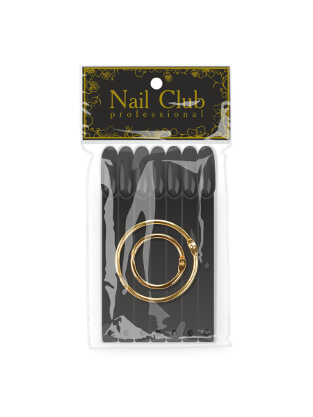 Купить для демонстрации дизайна ногтей на кольце миндаль чёрные