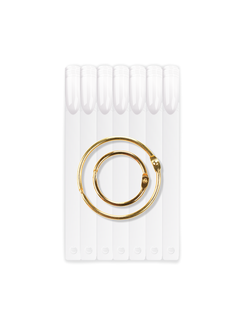 Купить типсы для демонстрации дизайна ногтей на кольце квадратные белые