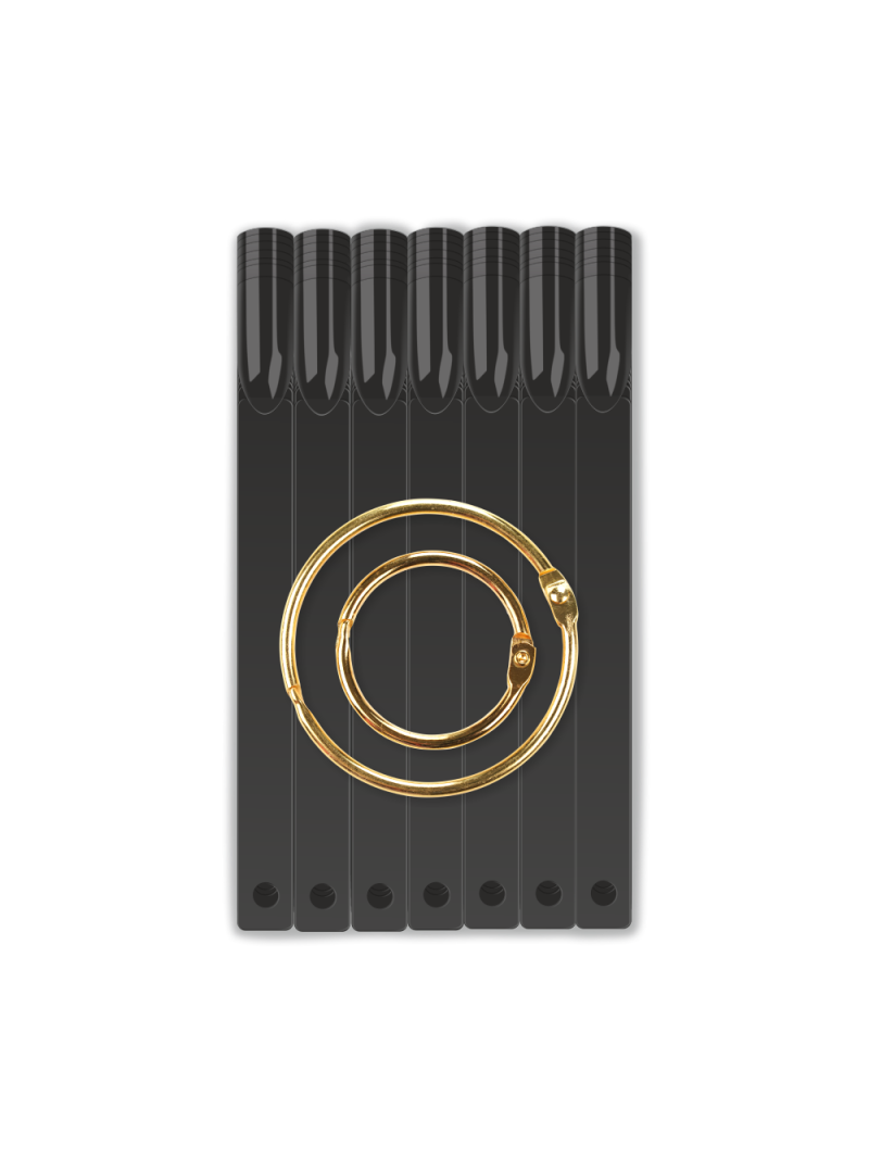 Купить типсы для демонстрации дизайна ногтей на кольце квадратные чёрные