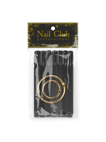 Купить типсы для демонстрации дизайна ногтей на кольце квадратные чёрные