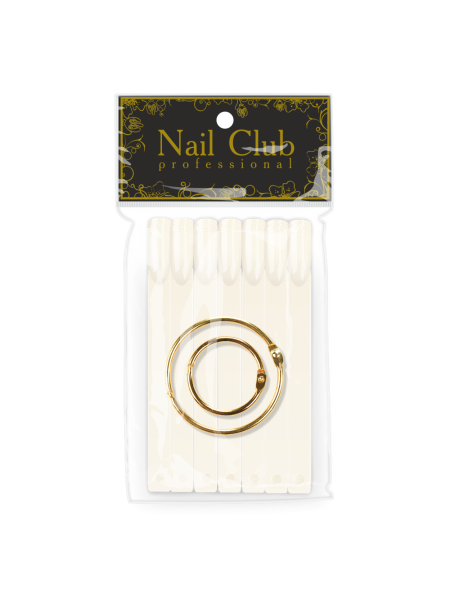 Купить типсы для демонстрации дизайна ногтей на кольце квадратные натуральные