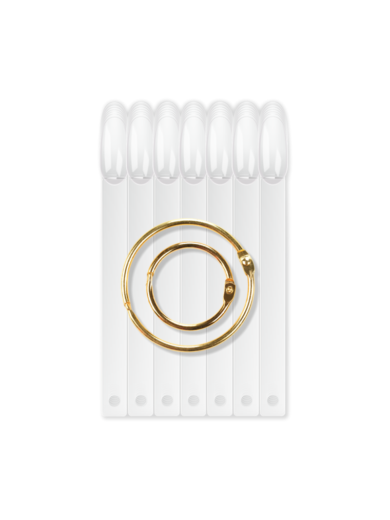 Купить типсы для демонстрации дизайна ногтей на кольце миндаль прозрачные