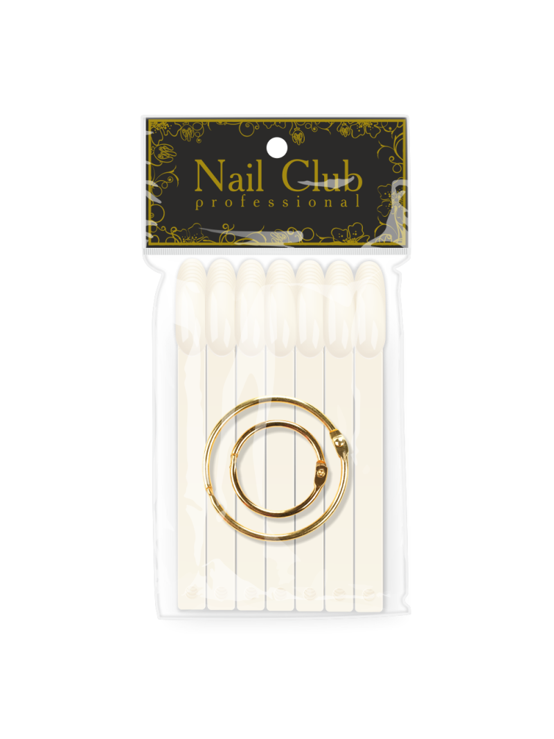 Купить типсы для демонстрации дизайна ногтей на кольце миндаль натуральные