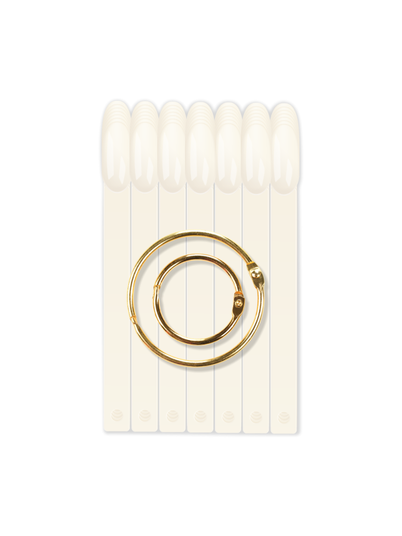 Купить типсы для демонстрации дизайна ногтей на кольце миндаль натуральные