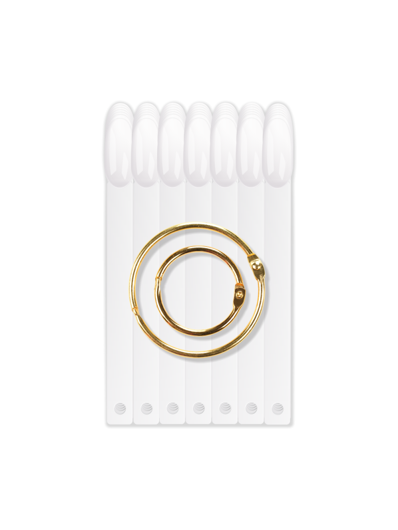 Купить типсы для демонстрации дизайна ногтей на кольце миндаль белые