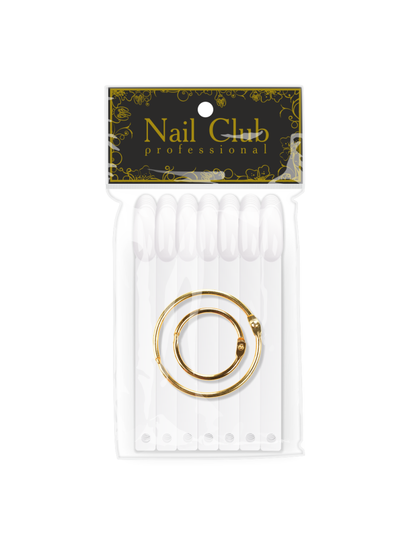 Купить типсы для демонстрации дизайна ногтей на кольце миндаль белые