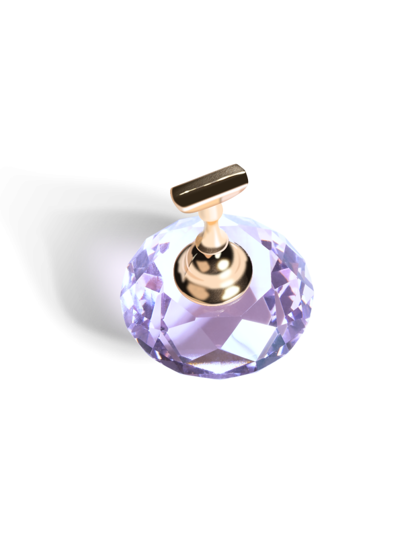 Демонстрационная подставка для типс с кристаллом (цвет: лиловая друза)