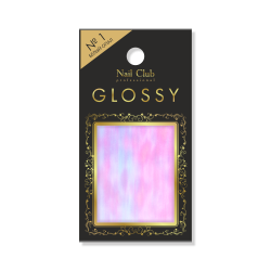 Фольга с эффектом битого стекла для дизайна ногтей GLOSSY №1 Белый...