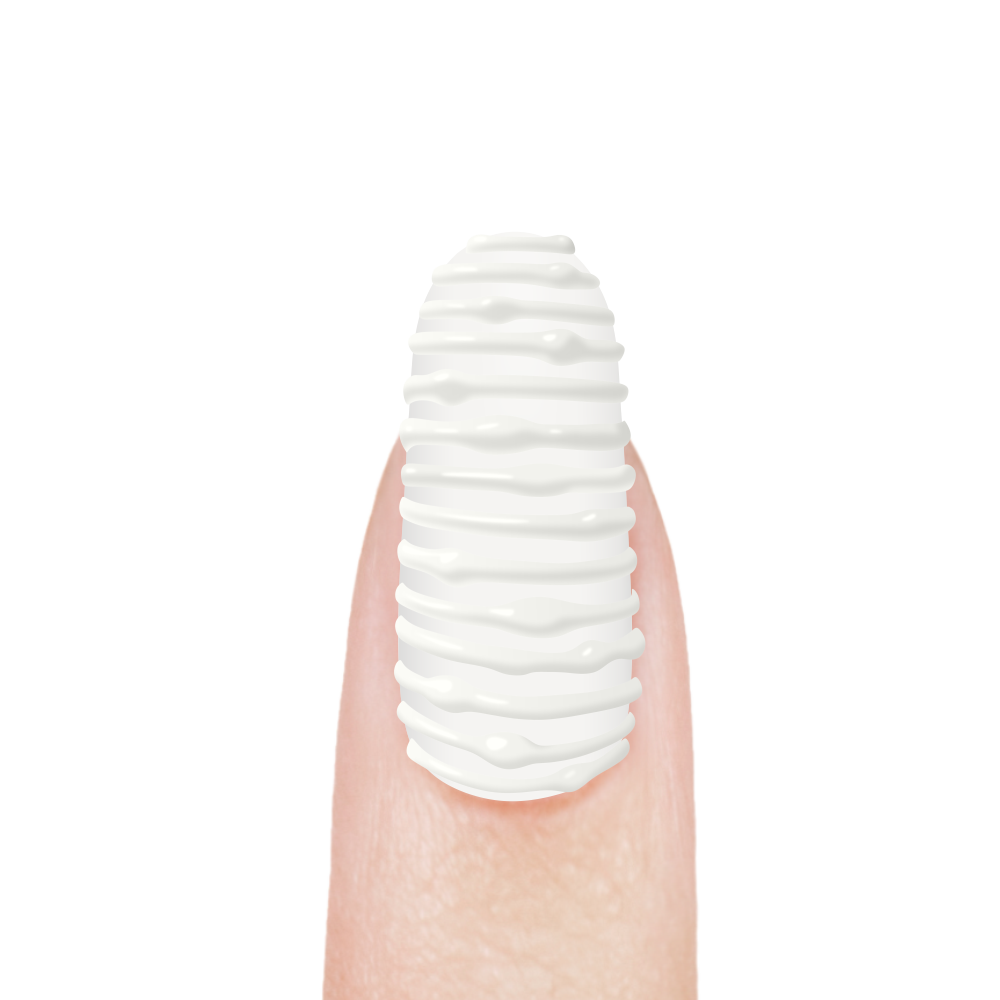 Гель-краска для лепки 3D объёмных элементов на ногтях TDM-01 Barbola Blanco