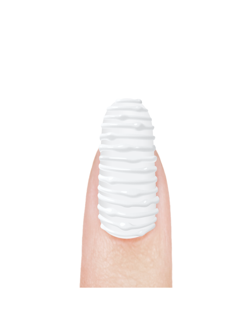 Купить гель-краску для лепки 3D объёмных элементов на ногтях TDM-02 Barbola White