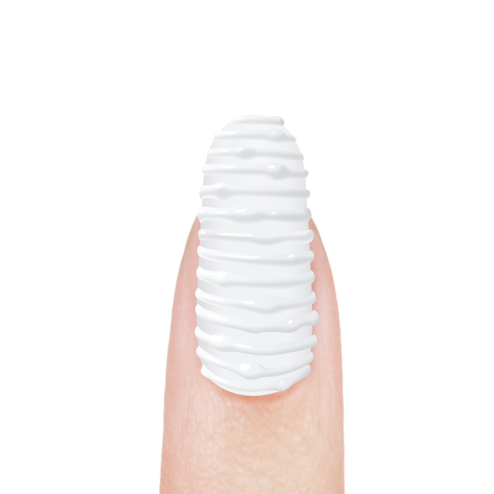 Гель-краска для лепки 3D объёмных элементов на ногтях TDM-02 Barbola White