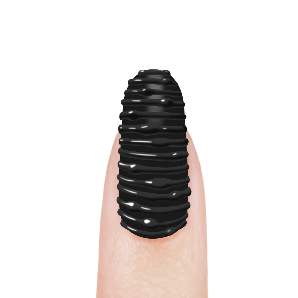 Гель-краска для лепки 3D объёмных элементов на ногтях TDM-03 Barbola Black