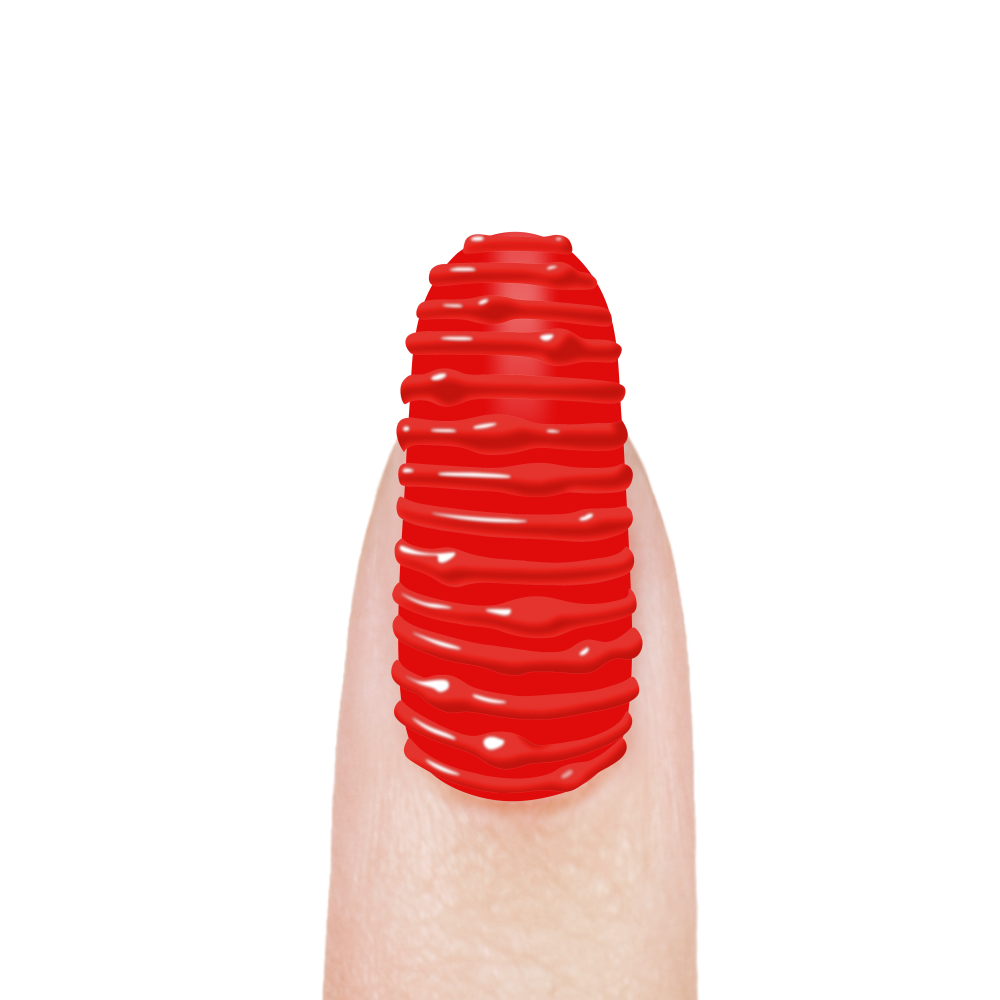 Гель-краска для лепки 3D объёмных элементов на ногтях TDM-04 Barbola Red