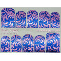 Слайдер-дизайн для ногтей с двойным фольгированием DUPLEX FOIL 2001 синий/розовый