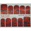 Слайдер-дизайн для ногтей с двойным фольгированием DUPLEX FOIL 2001 чёрный/красный
