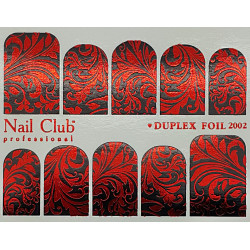 Слайдер-дизайн для ногтей с двойным фольгированием DUPLEX FOIL 2002...