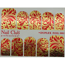 Слайдер-дизайн для ногтей с двойным фольгированием DUPLEX FOIL 2002...