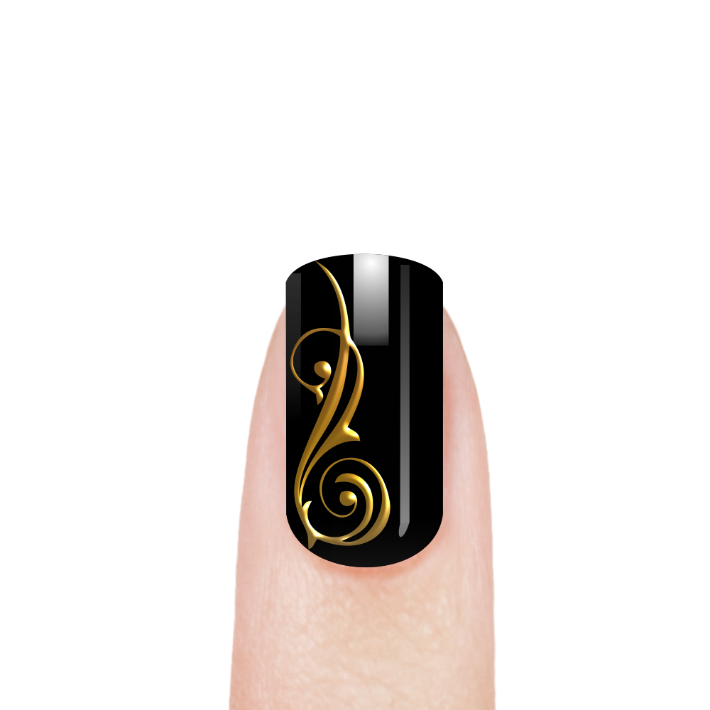 Гель-краска для ногтей для эффекта литья FN-02 Foil Black