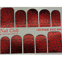 Слайдер-дизайн для ногтей с двойным фольгированием DUPLEX FOIL 2004 чёрный/красный