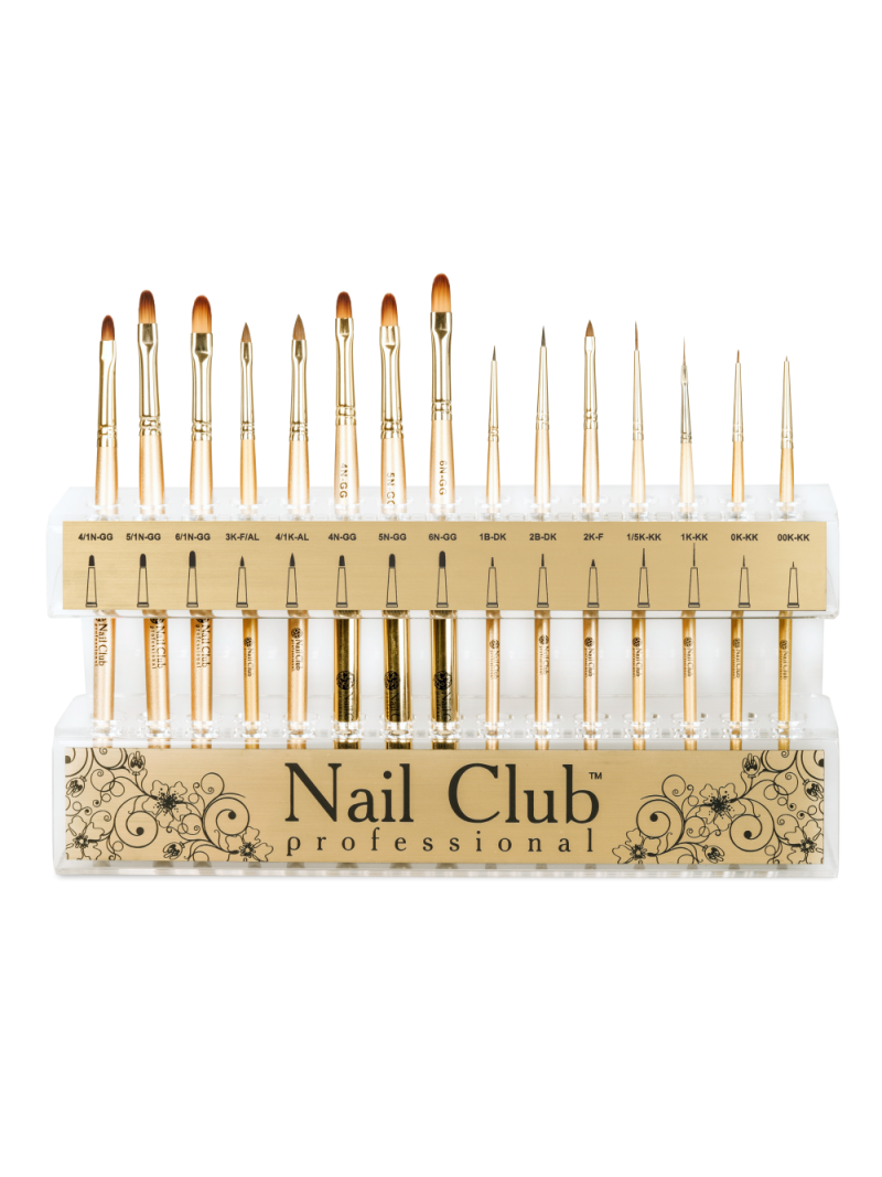 Купить подставку для маникюрных кистей для геля и акрила из оргстекла Nail Club professional