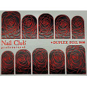Слайдер-дизайн для ногтей с двойным фольгированием DUPLEX FOIL 2006 чёрный/красный