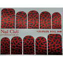 Слайдер-дизайн для ногтей с двойным фольгированием DUPLEX FOIL 2008 чёрный/красный