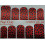 Слайдер-дизайн для ногтей с двойным фольгированием DUPLEX FOIL 2008 чёрный/красный
