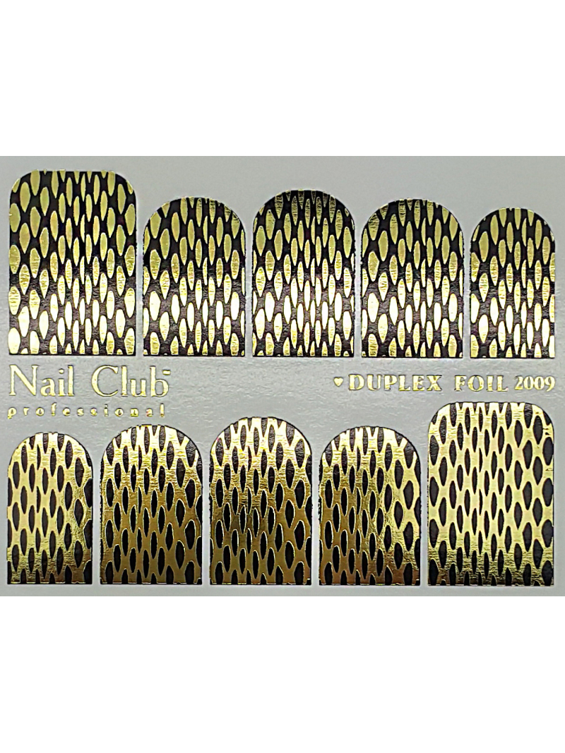 Купить слайдер-дизайн для ногтей с двойным фольгированием DUPLEX FOIL 2009 чёрный/красный