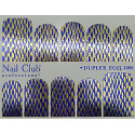 Слайдер-дизайн для ногтей с двойным фольгированием DUPLEX FOIL 2009 синий/золотой