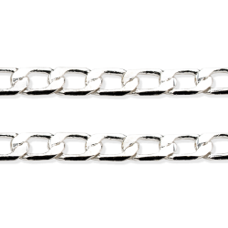 Цепь для нейл дизайна Silver Chain №5 METALLIC DECOR, 50 см