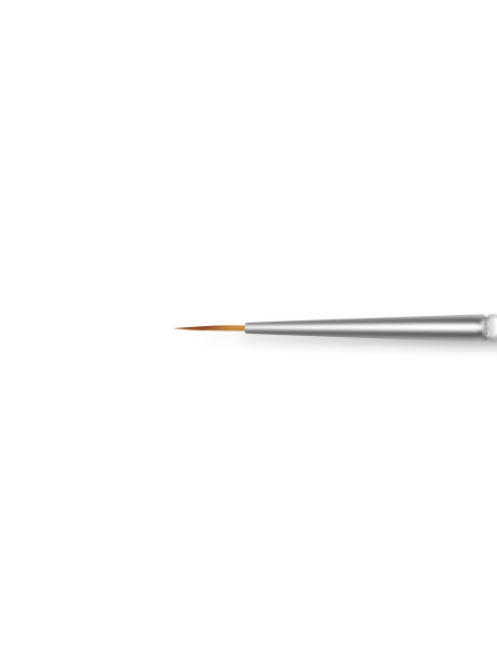 Купить тонкую маникюрную кисть для прорисовок 1/3N-RG (серебряный дизайн)
