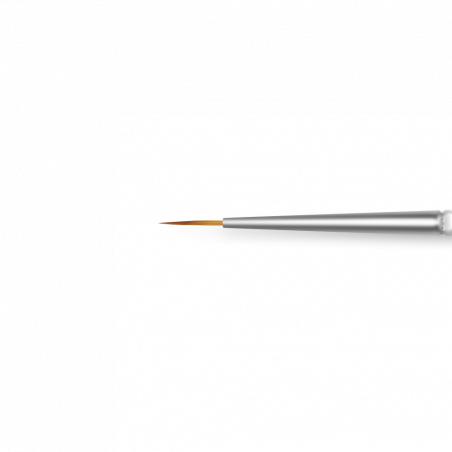 Тонкая маникюрная кисть для прорисовок гелем 1/3N-RG (серебряный дизайн)