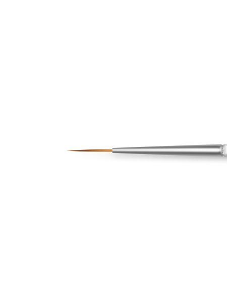Купить тонкую маникюрную кисть для прорисовок гелем 1/5N-RG (серебряный дизайн)