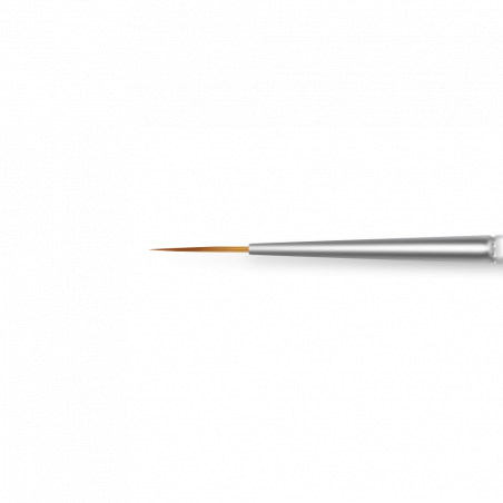 Тонкая маникюрная кисть для прорисовок гелем 1/5N-RG (серебряный дизайн)