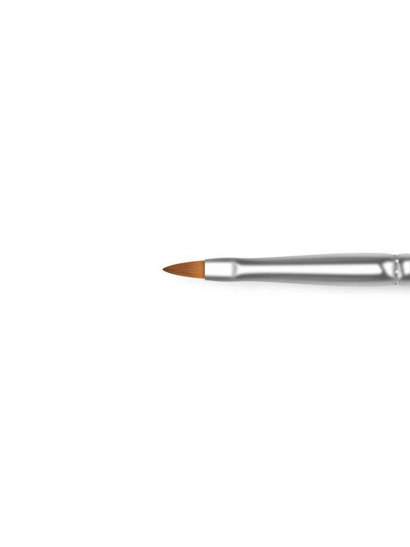 Купить маникюрную кисть для росписи и лепки 2N-F (серебряный дизайн)