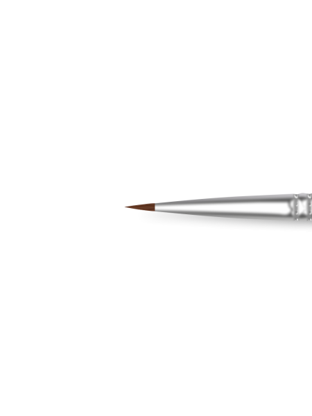 Купить маникюрную кисть из меха белки для техники набивка 1B-DK (серебряный дизайн)
