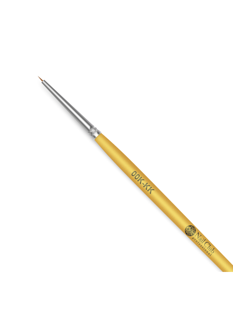 Купить маникюрную кисть из меха колонка для росписи 00К-КК (серебряный дизайн)