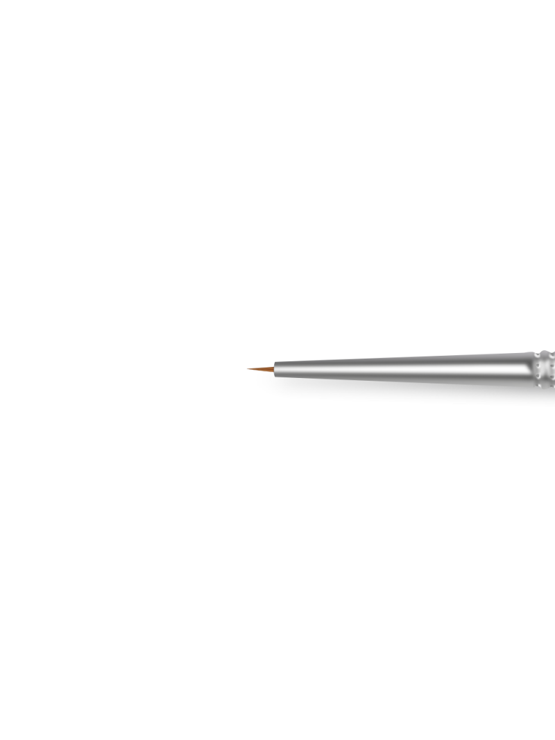 Купить маникюрную кисть из меха колонка для росписи 00К-КК (серебряный дизайн)