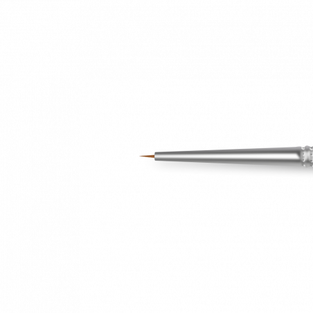 Маникюрная кисть из меха колонка для росписи 00К-КК (серебряный дизайн)