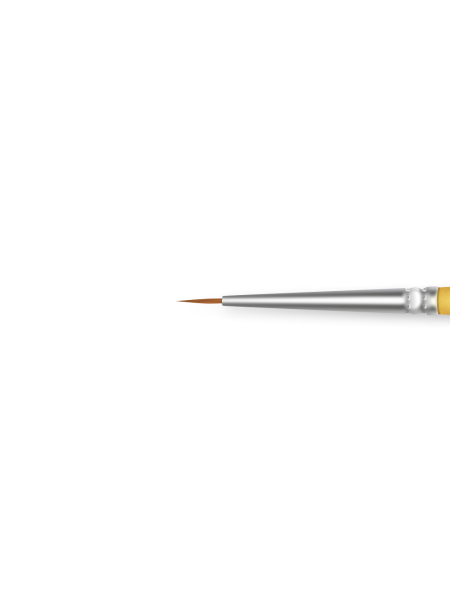 Купить маникюрную кисть из меха колонка для прорисовок 0К-КК (серебряный дизайн)