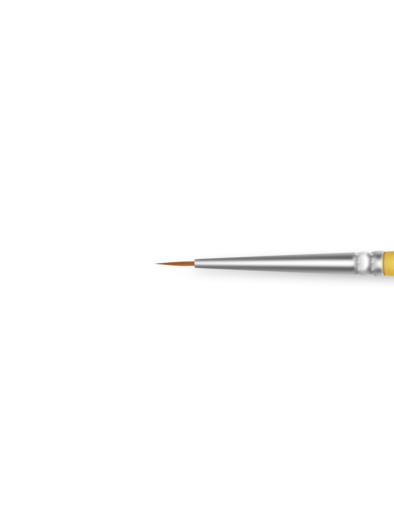 Купить маникюрную кисть из меха колонка для прорисовок 0К-КК (серебряный дизайн)