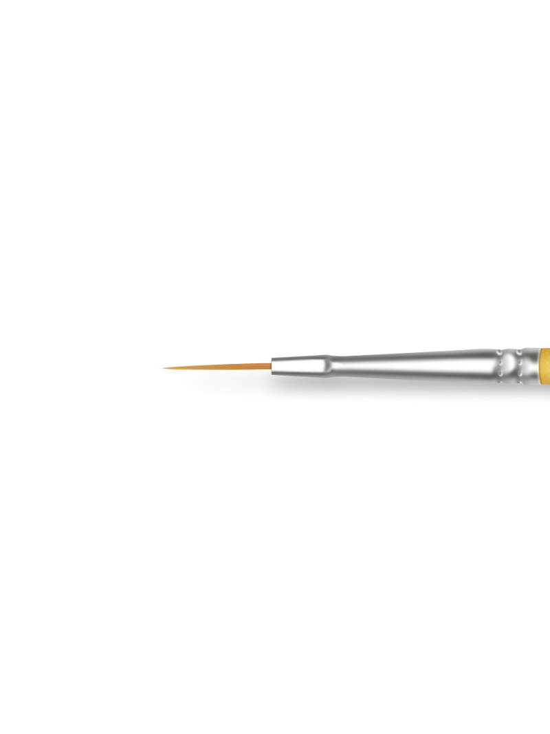Купить маникюрную кисть из меха колонка для прорисовок 1К-КК (серебряный дизайн)
