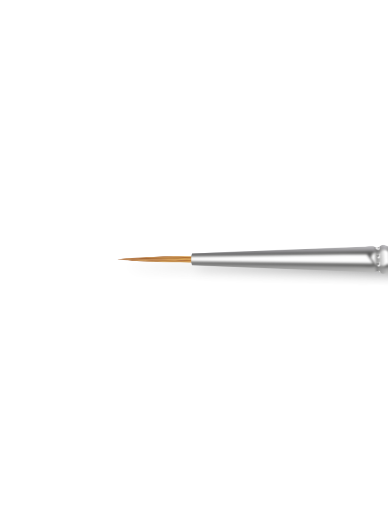 Купить маникюрную кисть из меха колонка для прорисовок 1/4К-КК (серебряный дизайн)